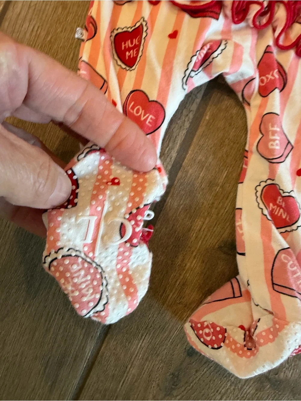 Caden Lane 0-3 Months Valentine's Day Footie & Headband Set